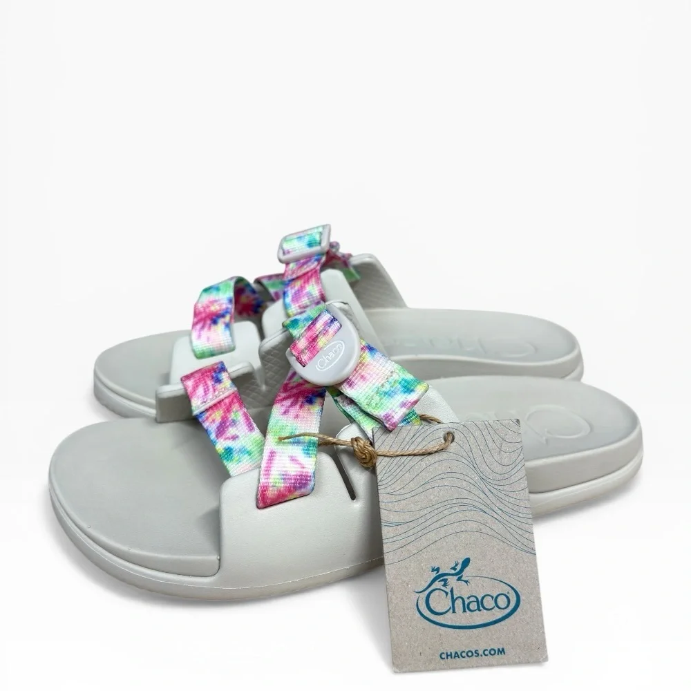 NWT Chaco Kids Chillos Slides Tie Dye Adjustable Sport Sandals Size US 6 - Picture 2 of 10